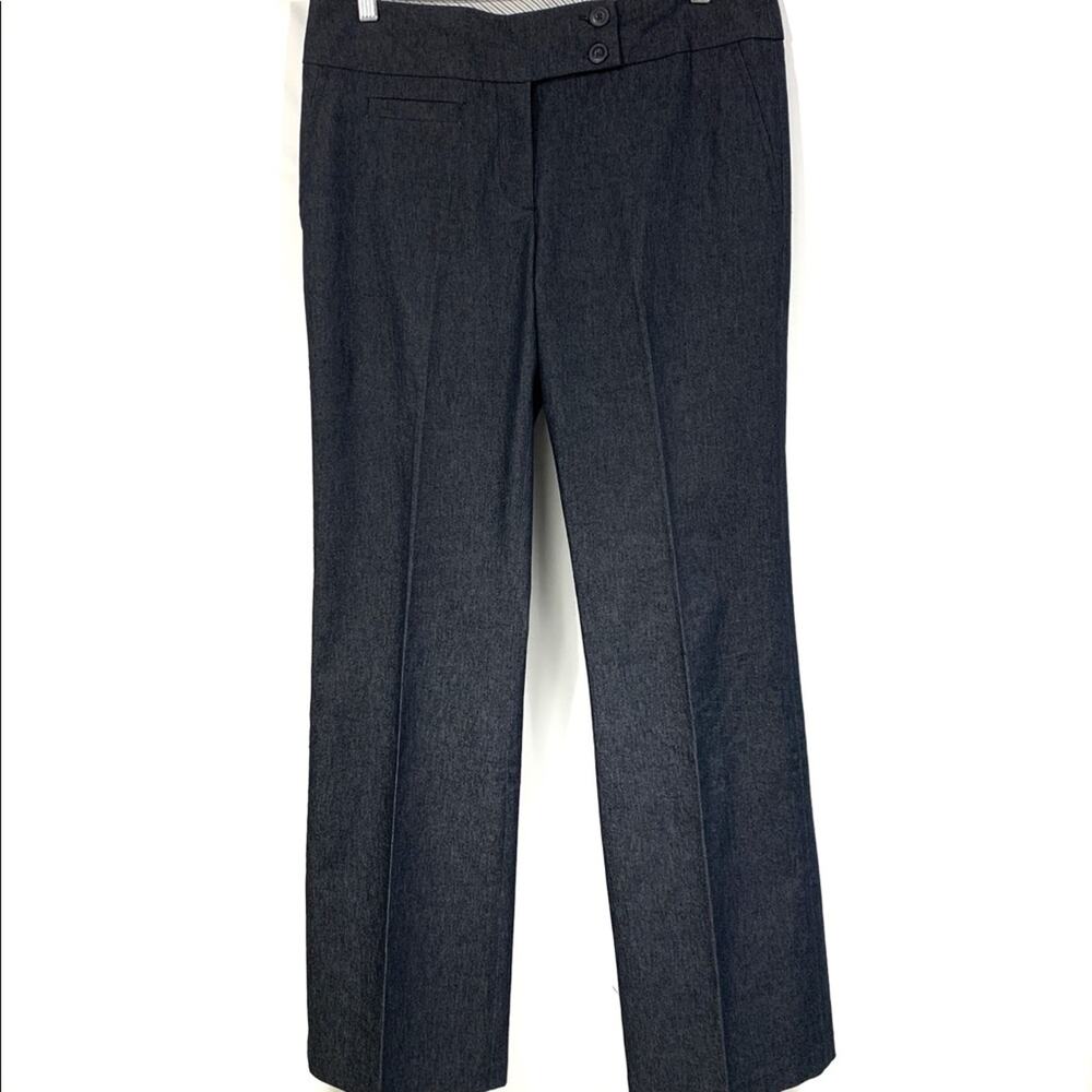 Smart Set Straight Leg Trouser Pants Chambray Denim Look Size 11
